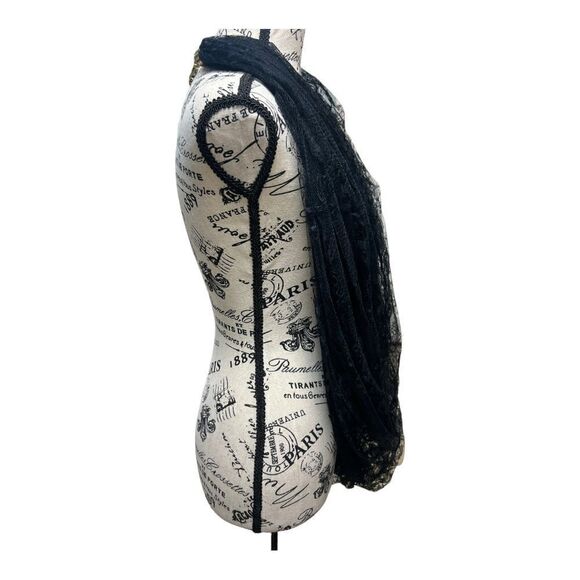 COPY - NWOT Simply Genius Jewelry Infinity Scarf - Black Lace - Picture 4 of 4